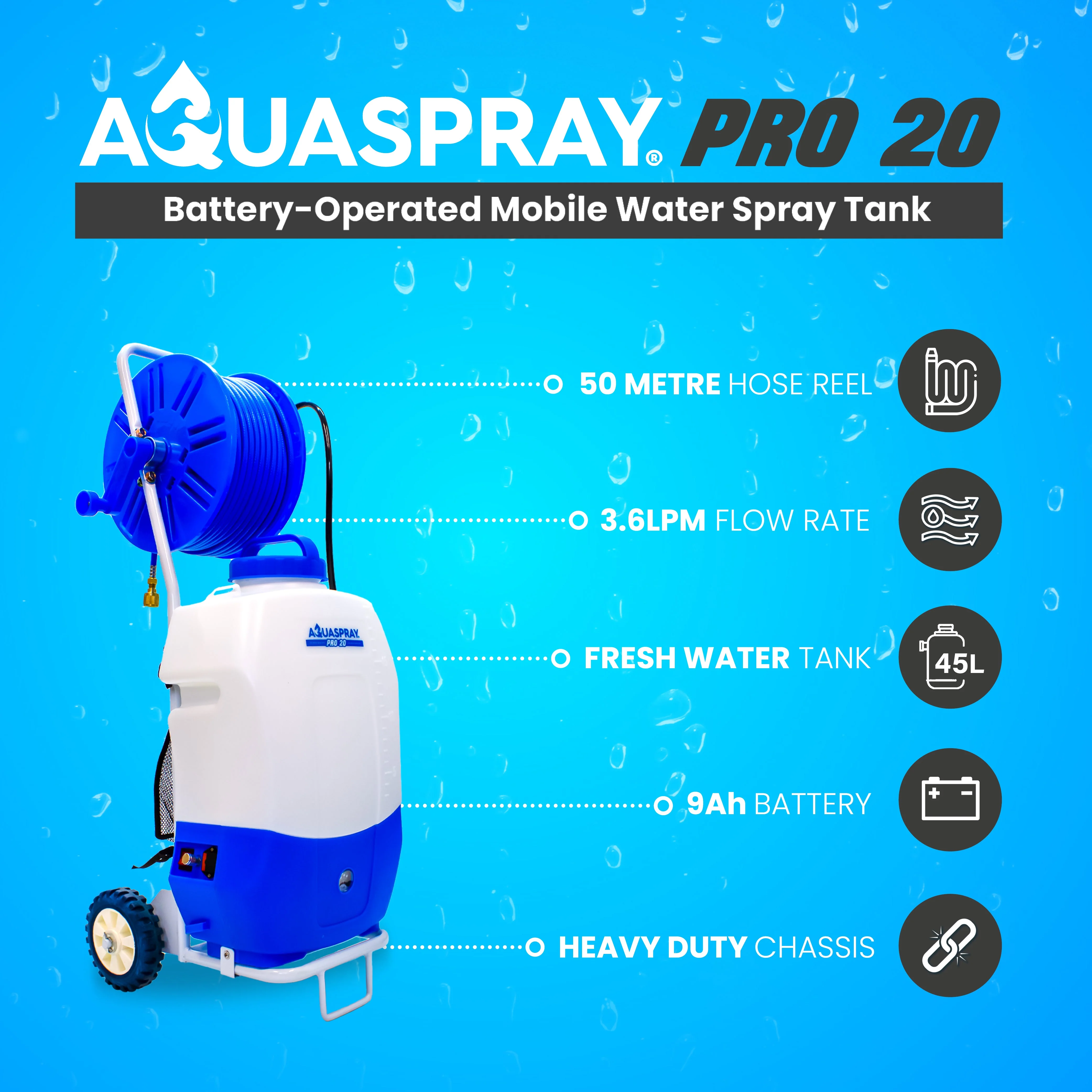 Aquaspray Pro 20 Battery Operated Water Spray Tank - Image 3