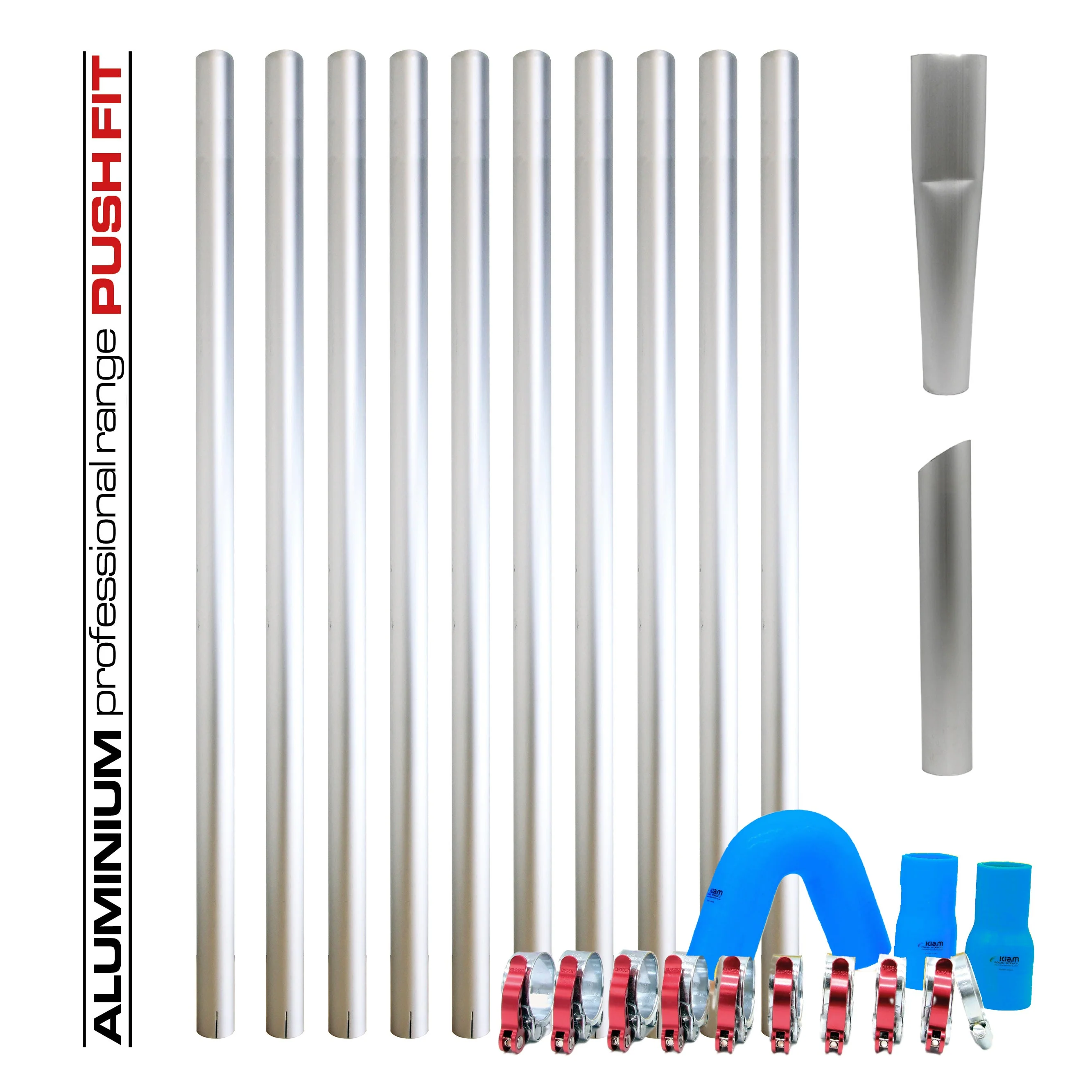 Gutter Vacuum Pole Kits Lightweight Aerospace Aluminium (51mm Diameter) 20-40ft
