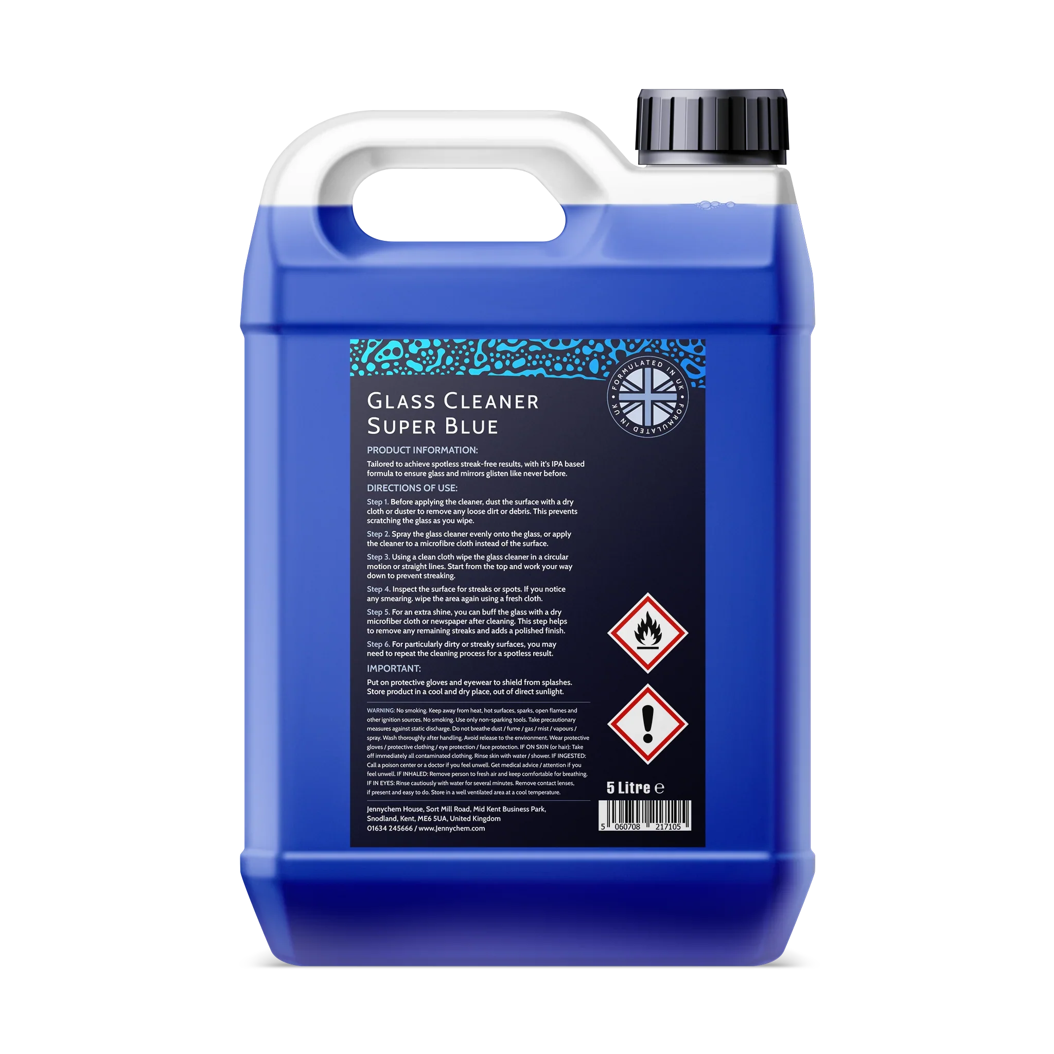 Jennychem Glass Cleaner Super Blue 5L - Image 2