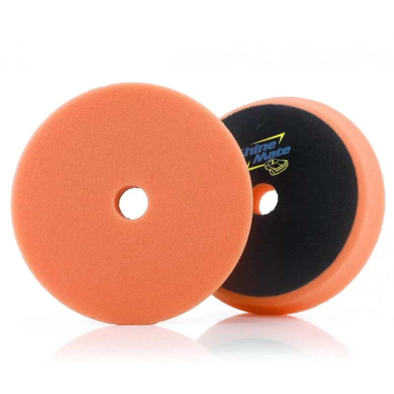 ShineMate Flat Foam Pad Orange Light Cutting 6 Inch