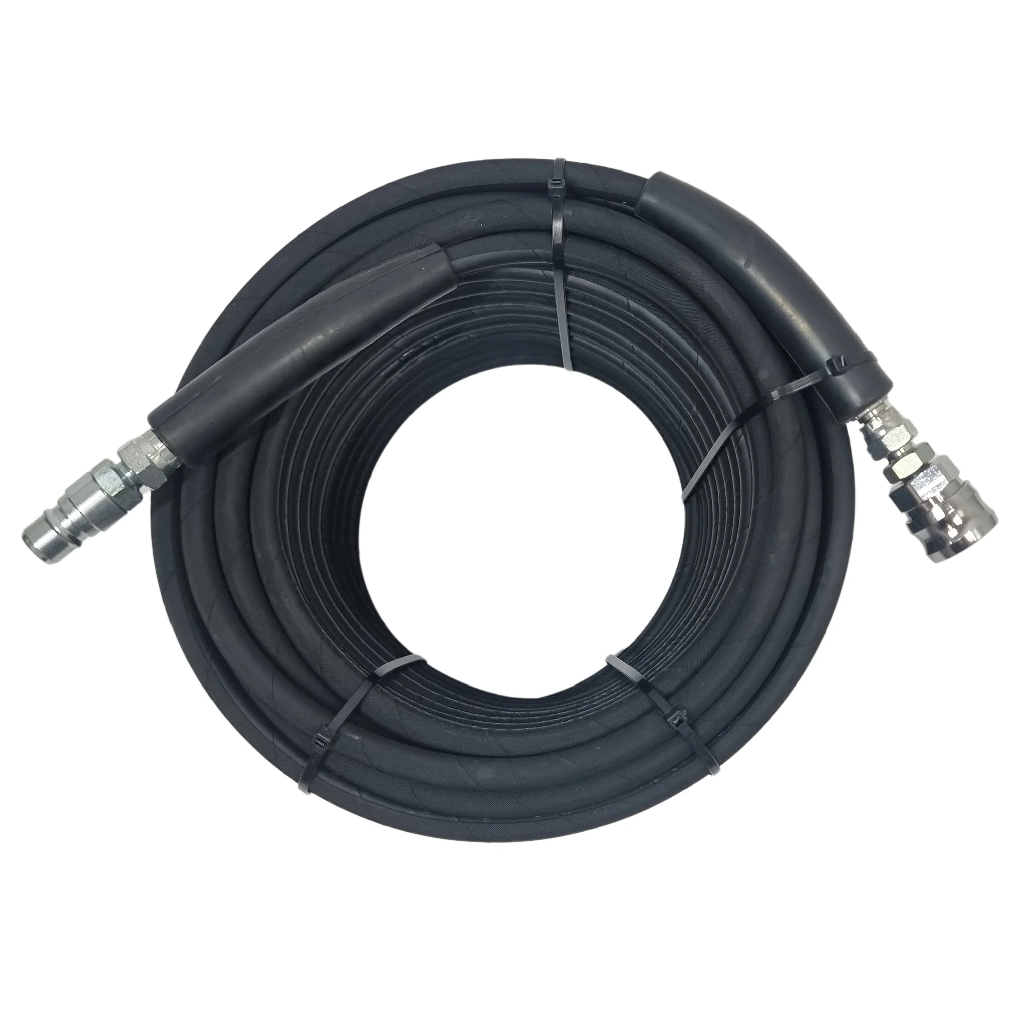 TEMA Male - TEMA Female Quick Release Heavy Duty 5/16" Rubber Pressure Washer Hose - Image 2