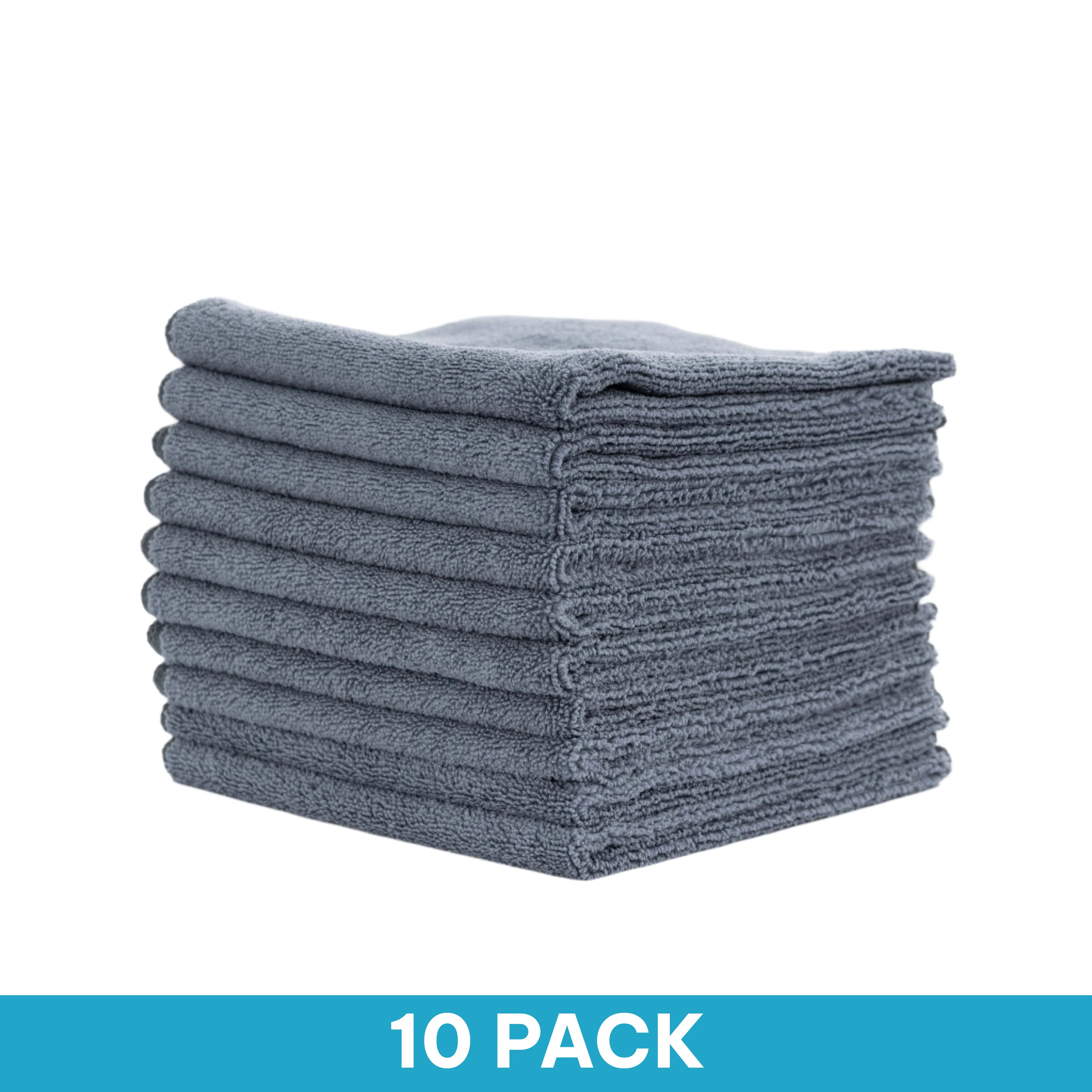 Versatowel Grey Plush Microfibre Towel 400GSM - 10 Pack